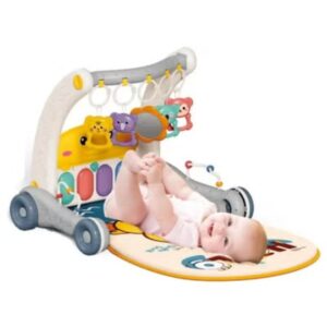 سجادة البيانو ومشّاية الأطفال - للعب والنوم على البطن (من يوم لـ سنة) رمادى