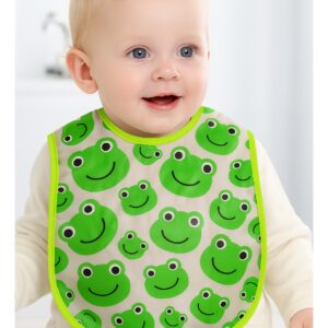 مريلة أطفال ضد الماء بتصميم الضفدع