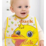 مريلة أطفال مقاومة للماء مع جيب