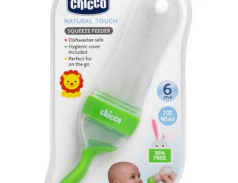 زجاجة إطعام أطفال سيليكون بملعقة – سهلة العصر والتقديم – آمنة وخالية من BPA – سعة 90 مل – من سن 6 شهور