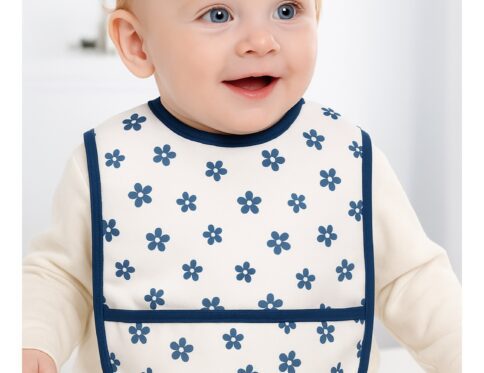 مريلة أطفال مقاومة للماء مع جيب