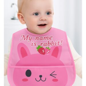 مريلة أطفال ضد الماء بتصميم الأرنب