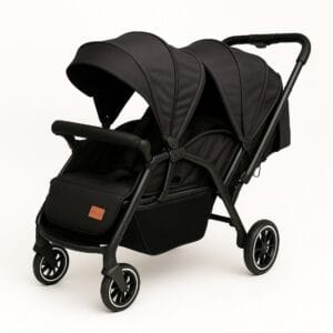 عربة أطفال توأم kidilo، عربة أطفال مزدوجة قابلة للطي للأطفال حديثي الولادة والأطفال الصغار مع مظلة وسلة تخزين، رمز المنتج LB200