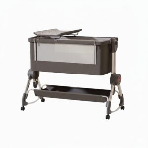 سرير أطفال وطاولة تغيير حفاضات مع إمكانية تعديل الارتفاع وهزاز للأطفال وحماية من البعوض -  618