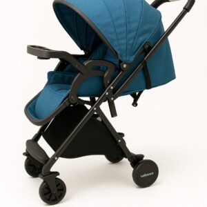 عربة أطفال Belecoo قابلة للطي باتجاهين - مقبض قابل للعكس، هيكل مرتفع و3 أوضاع إمالة قابلة للتعديل