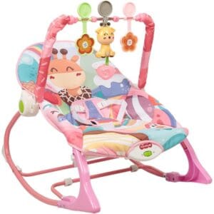 كرسي هزاز موسيقي للاطفال | كرسي هزاز للرضع الى الاطفال الصغار | مع اهتزاز اهتزاز وتهدئة العاب للاطفال الصغار | مناسب من الولادة