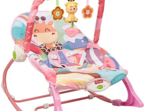 كرسي هزاز موسيقي للاطفال | كرسي هزاز للرضع الى الاطفال الصغار | مع اهتزاز اهتزاز وتهدئة العاب للاطفال الصغار | مناسب من الولادة