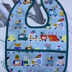 مريلة أطفال مقاومة للماء مع جيب