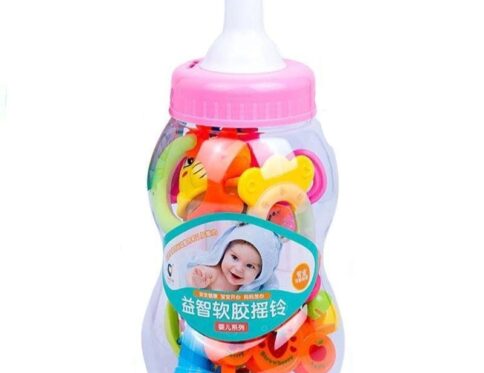 خشخيشات وعضاضات للرضع ألعاب التسنين للأطفال من عمر 1 إلى 12 شهرًا،ألعاب تعليمية مبكرة للأطفال حديثي الولادة ،لعبة عضاضة للأطفال (8قطع) كود