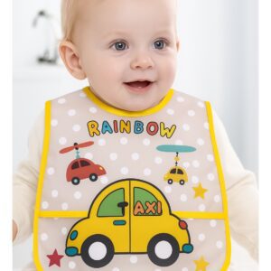 مريلة أطفال مقاومة للماء مع جيب