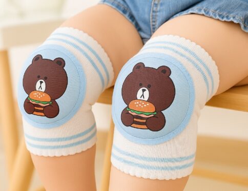 واقي ركبة للزحف للأطفال (تصميم الدب)
