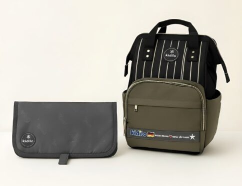 حقيبة ظهر الأم والرضيع الممتازة من Kidilo – منظم أساسيات الطفل مع مفرش غيار محمول