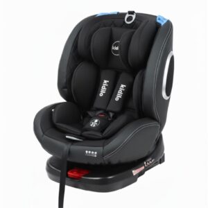 مقعد سيارة يدور 360 درجة مع نظام Isofix، مواجهًا للخلف والأمام، طراز (105A) أسود