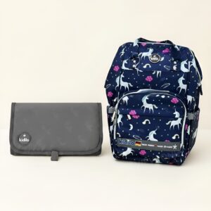 حقيبة ظهر الأم والرضيع الممتازة من Kidilo - منظم أساسيات الطفل مع مفرش غيار محمول