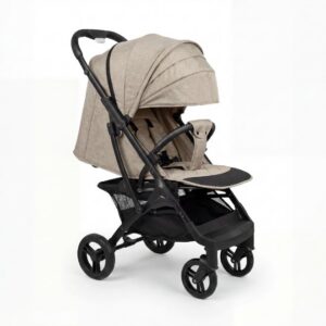 استرولر أطفال ألومنيوم "الترا لايت" جودة عالية - مساعدين في الـ ٤ عجلات، عجل كاوتش ٣٦٠ درجة، يد ترولي، وماكينة ظهر ٣ مستويات