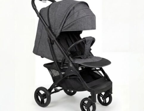 استرولر أطفال ألومنيوم “الترا لايت” جودة عالية – مساعدين في الـ ٤ عجلات، عجل كاوتش ٣٦٠ درجة، يد ترولي، وماكينة ظهر ٣ مستويات