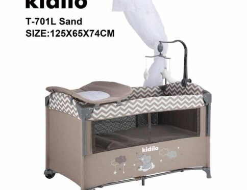 سرير أطفال محمول ومتعدد الاستخدامات 4 في 1 | سرير سفر مع طاولة تغيير وحامل ألعاب