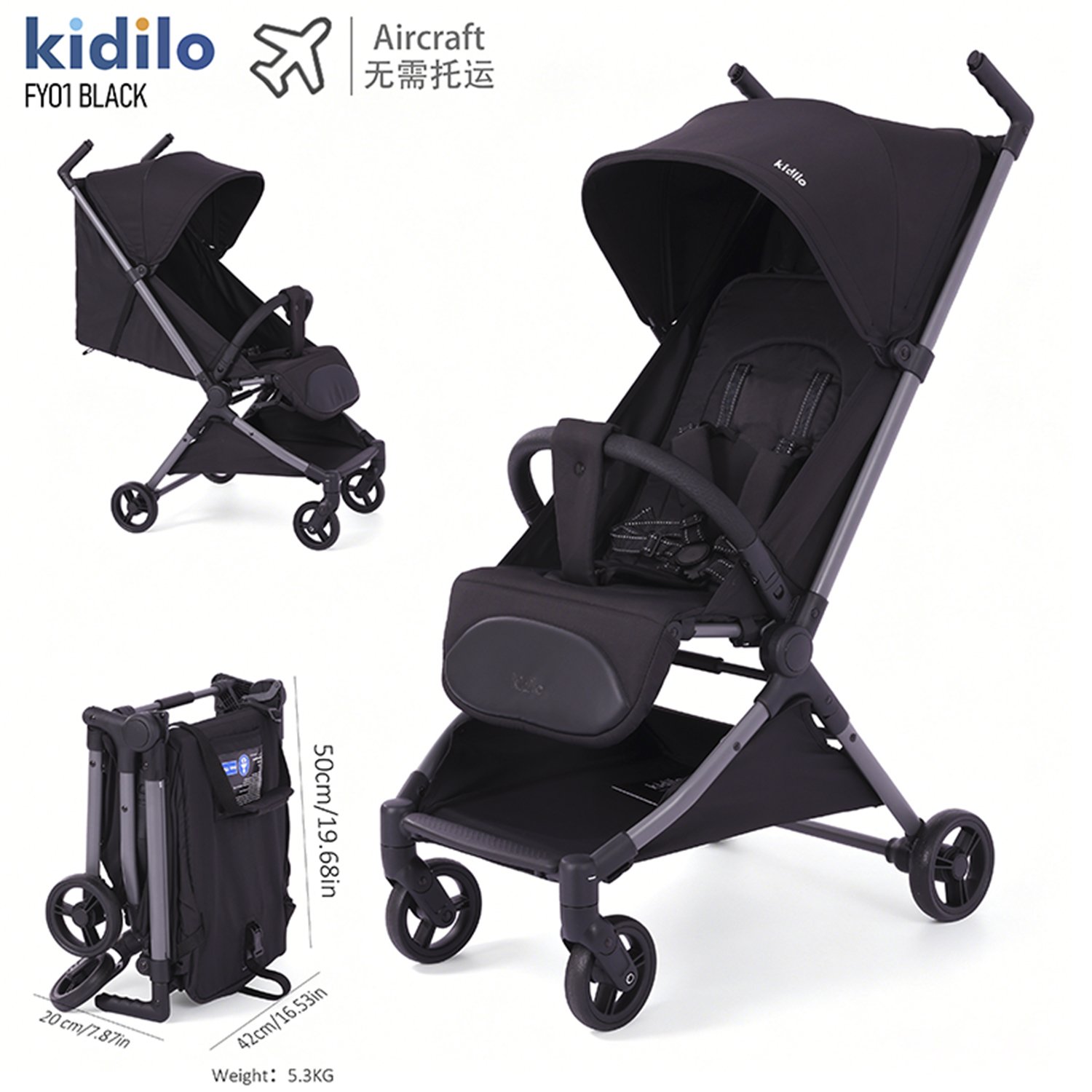 Kidilo FY Aircraft Baby Stroller