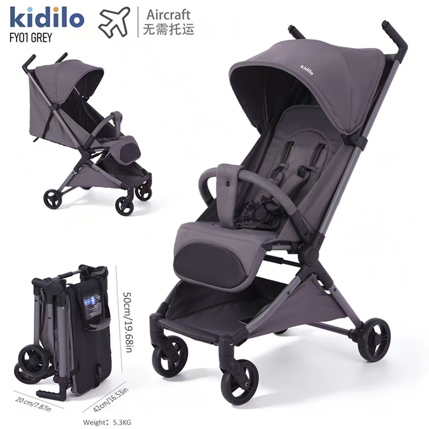 Kidilo FY Aircraft Baby Stroller